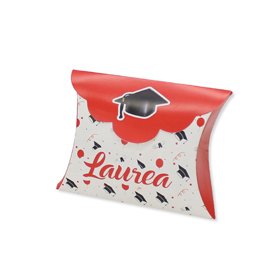 Scatolina portaconfetti - Laurea - carta - 10 x 8 x 3 cm - Big Party - conf.25 pezzi