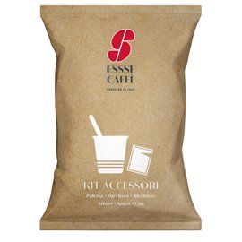 Serving kit - 50 bicchierini + 50 bustine zucchero + 50 palettine - Essse caffE'