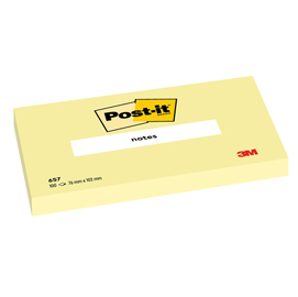 Blocco foglietti - 657 - 76 x 102 mm - giallo Canary - 100 fogli - Post it