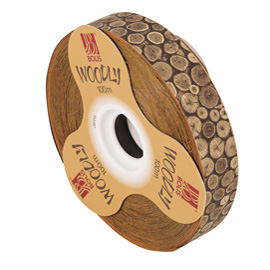 Rotolo nastro Woodly - tronchi - 24mm x 100mt - Bolis