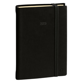 Agenda giornaliera - Daily 21 Prestige 2025 - 13 x 21 cm - copertina Silk - nero - Quo Vadis