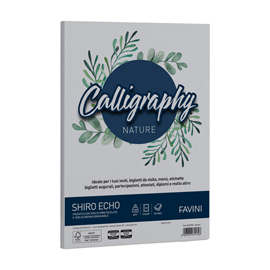 Carta Calligraphy Nature Shiro Eco - A4 - 120 gr - cenere - Favini - conf. 50 fogli