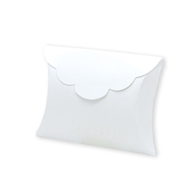 Scatolina portaconfetti - carta - 10 x 8 x 3 cm - bianco - Big Party - conf.25 pezzi