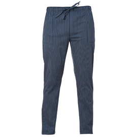 Pantalone cuoco Enrico - unisex - taglia S - gessato blu - Giblor's