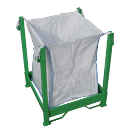 Struttura porta Big Bag - con supporti inferiori reggi sacco - verde - Carvel