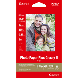 Canon - Carta fotografia lucida PP-201 II Plus - 4 x 6 '' - 50 Fogli - 2311B003