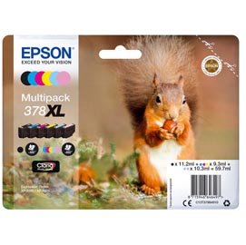 Epson - Multipack Cartuccia ink - 378XL - C/M/Y/C CH/M CH/K - C13T37984010 - C/M/Y 9