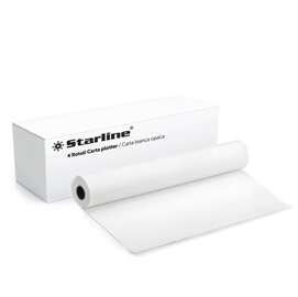 Carta plotter - stampa inkjet - 610 mm x 50 mt - 80 gr - opaca - bianco - Starline