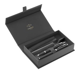 Gift Set IM Black Edition CT - sfera + stilografica - punta media - nero - Parker