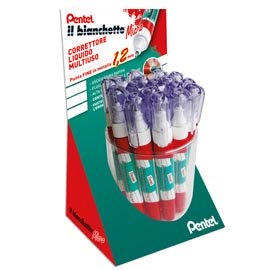 Correttore liquido Bianchetto Micro - 7 ml - Pentel - expo 36 pezzi