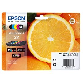 Epson - Confezione Cartuccia ink - 33 - C/M/Y/K/K PH -  C13T33374011 - C/M/Y/K PH 4