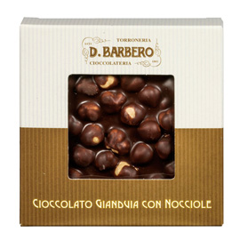 Tavoletta di cioccolato con nocciole - gianduja - 120 gr - Barbero