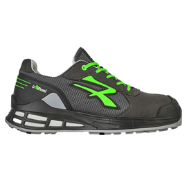 Calzatura di sicurezza Egon S1P - numero 40 - nylon/pelle scamosciata - nero/verde - U-Power