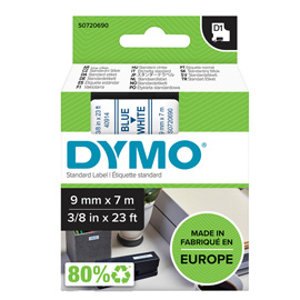 Nastro D1 409140 - 9 mm x 7 mt - blu/bianco - Dymo