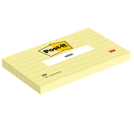 Blocco foglietti - 635 - a righe - 76 x 127 mm - giallo Canary™ - 100 fogli - Post it®