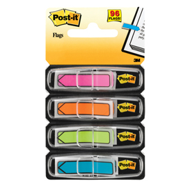 Segnapagina Post it® Index Mini Freccia - 684-ARR4 - 4 colori vivaci - Post it® - conf. 96 pezzi