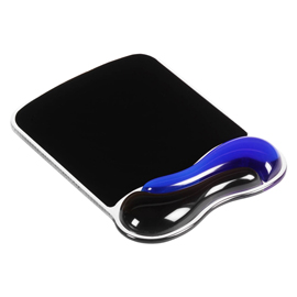 Tappetino mouse duo gel wave - blu nero -  kensigton