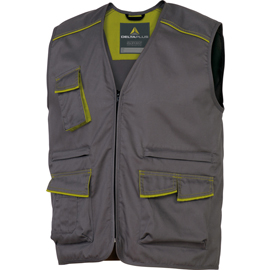 Gilet da lavoro Panostyle® M6GIL - sargia/poliestere/cotone - taglia XL - grigio/verde - Deltaplus