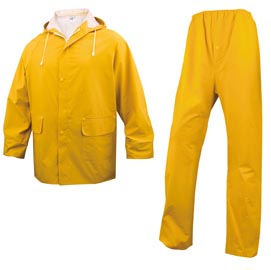 Completo impermeabile EN304 - giacca + pantalone - poliestere/PVC - taglia XL - giallo - Deltaplus