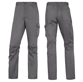 Pantalone da lavoro Panostrpa - sargia/poliestere/cotone/elastan - taglia XXL - grigio/nero - Deltaplus