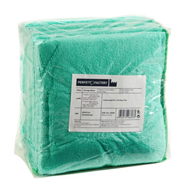 Panni microfibra Ultrega - 40 x 40 cm - verde - Perfetto - pack 10 pezzi