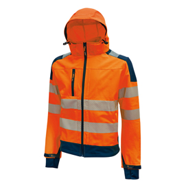 Giacca alta visibilità Softshell Miky - taglia M - arancio fluo - U-Power