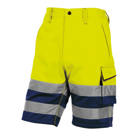 Bermuda da lavoro PHBE2 - alta visibilità - panostyle - tg. XL - giallo fluo - Deltaplus