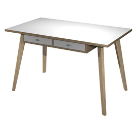 Postazione Home-Office - con sottopiano - gambe in legno -120 x 60 x H 74