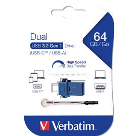 Verbatim - Memoria USB 3.0 Store 'N' Go Dual Drive - USB-A / USB-C - 64 GB - 49967