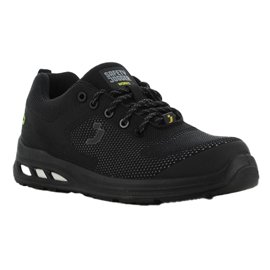 Calzatura bassa da lavoro Ecofitz S1P LOW - numero 48 - maglia riciclata - nero - Safety Jogger