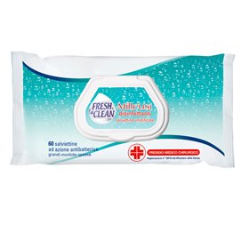 Salviette disinfettanti antibatteriche milleusi - Fresh&Clean - busta da 60 pezzi