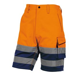 Bermuda da lavoro PHBE2 - alta visibilità - panostyle - tg. XL - arancio fluo - Deltaplus