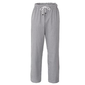 Pantalone cuoco Plutone - unisex - taglia M - bianco/quadretti neri - Giblor's