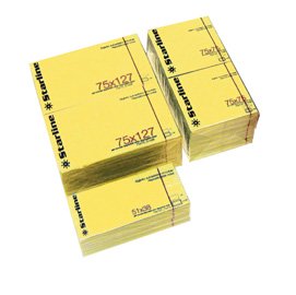 Blocchetto biglietti adesivi - giallo - 75 x 75mm - 70gr - 100 fogli - Starline