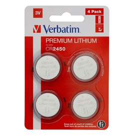 Verbatim - Blister 4 MicroPile a pastiglia CR2450 - litio - 49535 - 3V