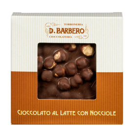 Tavoletta di cioccolato con nocciole - al latte - 120 gr - Barbero