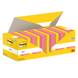 Blocco foglietti Post it® Super Sticky - 654-COL-VP24 - 76  x 76 mm - colori assortiti - 90 fogli - Post it® - conf. 24 blocchi