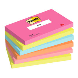 Blocco Post it® - 655-POP - 76 x 127 mm - 100 fogli - colori Popmistic - Post-it® - conf. 6 pezzi