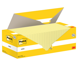 Blocco foglietti Post it® Notes - 654-CY-VP24 - 76 x 76 mm - giallo Canary - 100 fogli - Post it® - conf. 24 blocchi