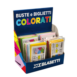 Buste e biglietti regalo - formati e colori assortiti - Blasetti - expo 25 conf.