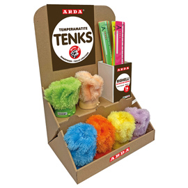 TemperamatiteTenks Peluche e Righe 16cm  - colori assortiti - Arda - display Voilà 48 pezzi totali