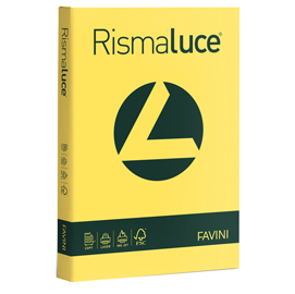 Carta Rismaluce - A4 - 200 gr - giallo sole 53 - Favini - conf. 125 fogli