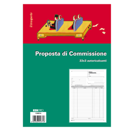 Blocco copia commissioni - 33 fogli 3 copie autoricalcanti - 29