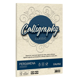 Carta Calligraphy Pergamena - A4 - 90 gr - naturale 06 - Favini - conf. 50 fogli