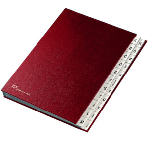 Classificatore alfabetico A/Z - 640D - 24x34 cm - rosso - Fraschini