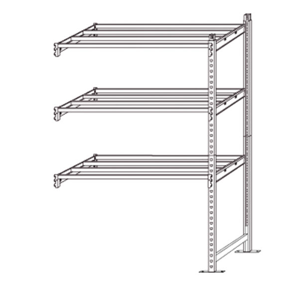 Scaffale Rang'Eco180 - modulo aggiunta - 5 ripiani - portata ripiano 180 kg - 100 x 35 x 200 cm - acciaio - grigio/blu - Paperflow