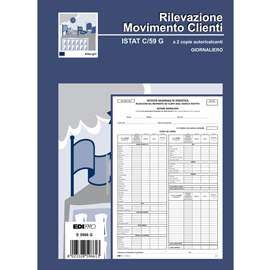 Blocco modello Istat C59 giornaliero - 50 fogli 2 copie ricalcanti - 31 x 21cm - Edipro