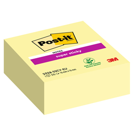 Blocco foglietti Cubo - 2028-SSCY-EU - 76 x 76 mm - giallo Canary™ - 270 fogli - Post it®