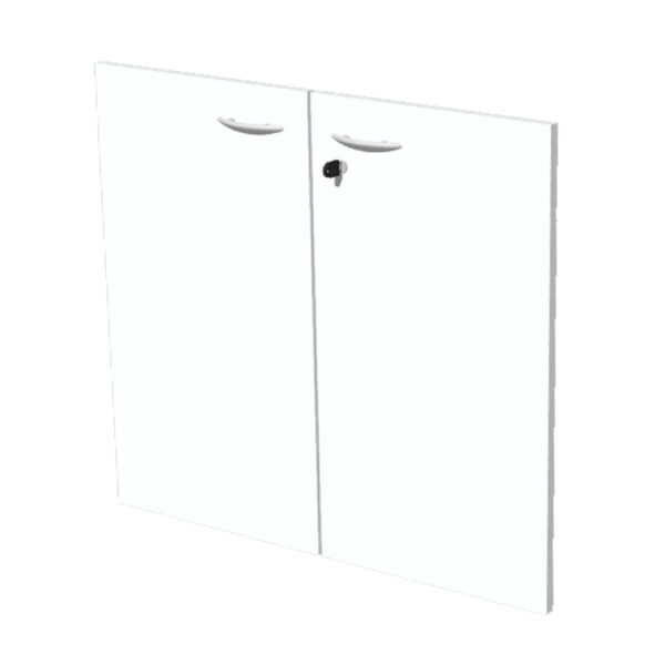 Coppia ante Easy - per mobile basso - 80 x 67 cm - spessore 18 mm - melaminico - bianco - Artexport