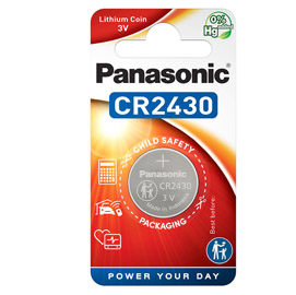 Micropila CR2430 - litio - Panasonic - blister 1 pezzo